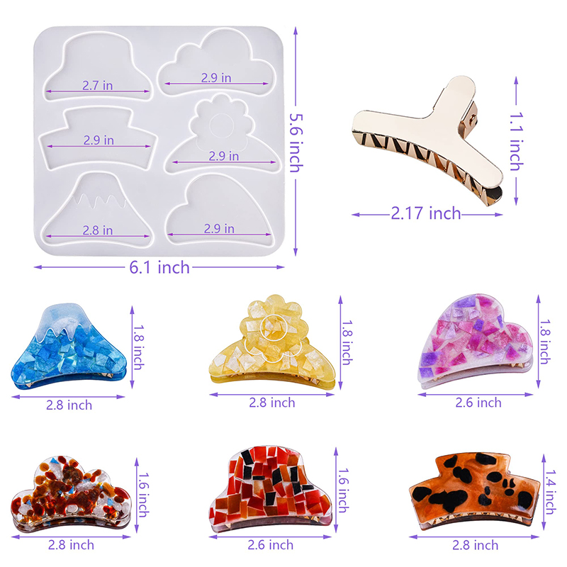 Hair Claw Clips Silicone Resin - Hair Claw Clip Set のレビューと価格
