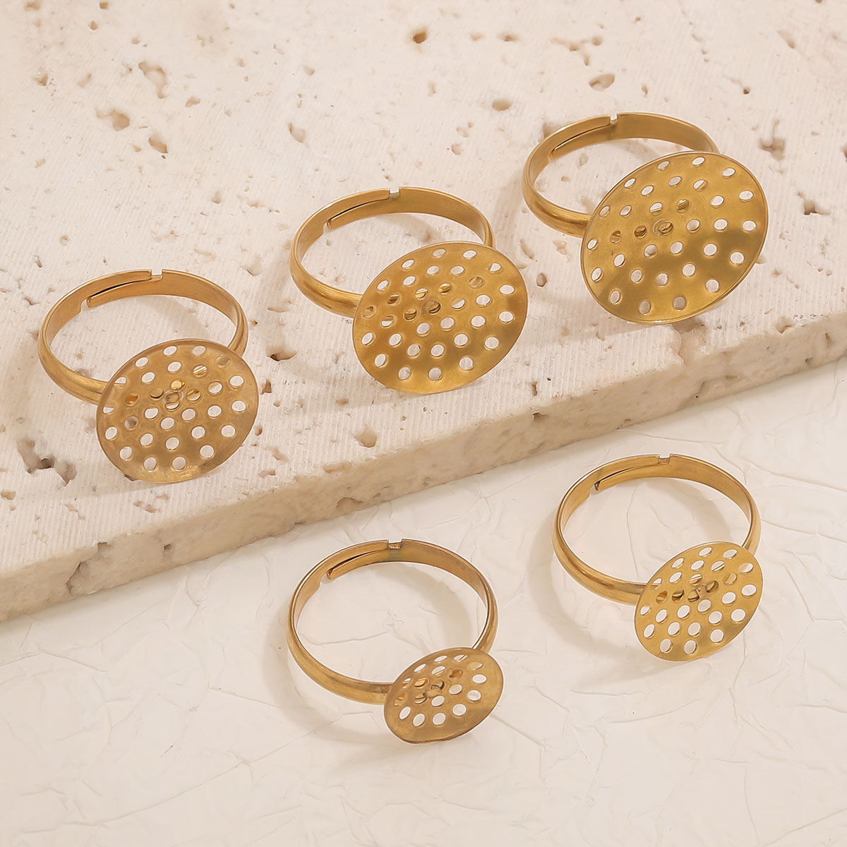 10pcs/lot Stainless Steel Ring - Ring Set Adjustable のレビューと価格