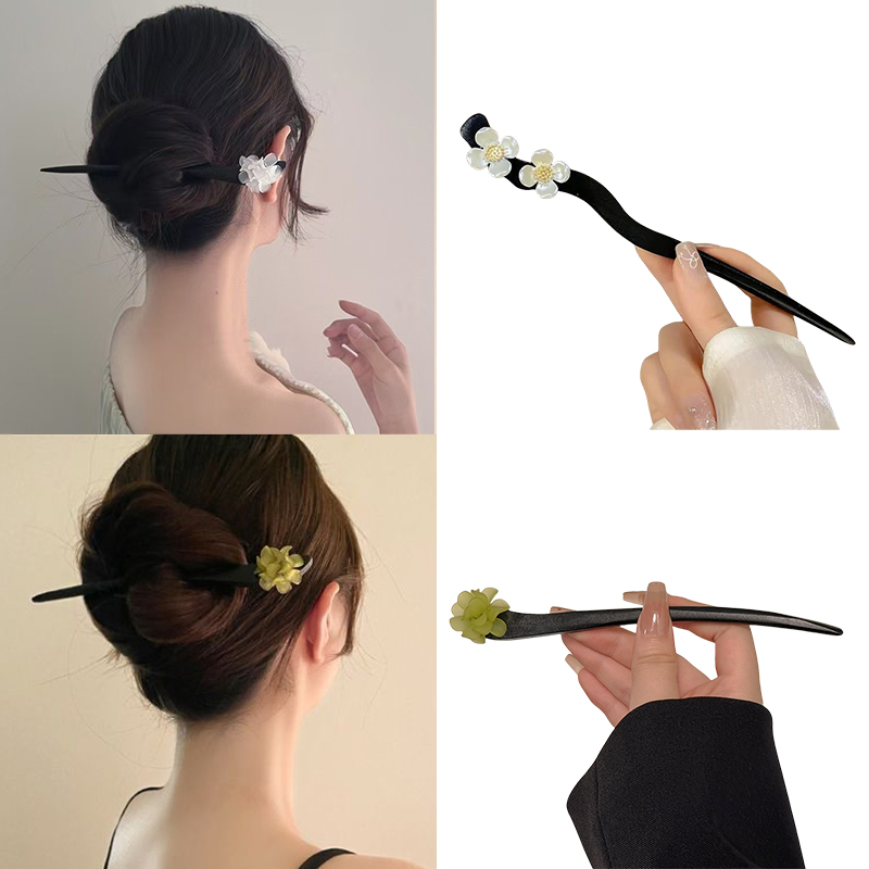 Vintage Chinese Style Wooden F - Pearl Hair Pin のレビューと価格