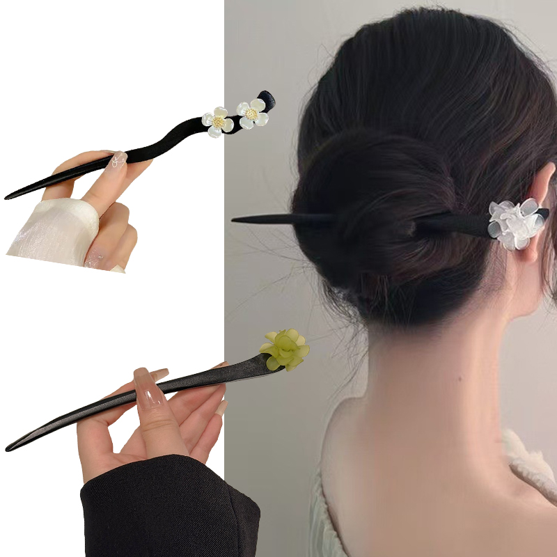 Vintage Chinese Style Wooden F - Pearl Hair Pin のレビューと価格