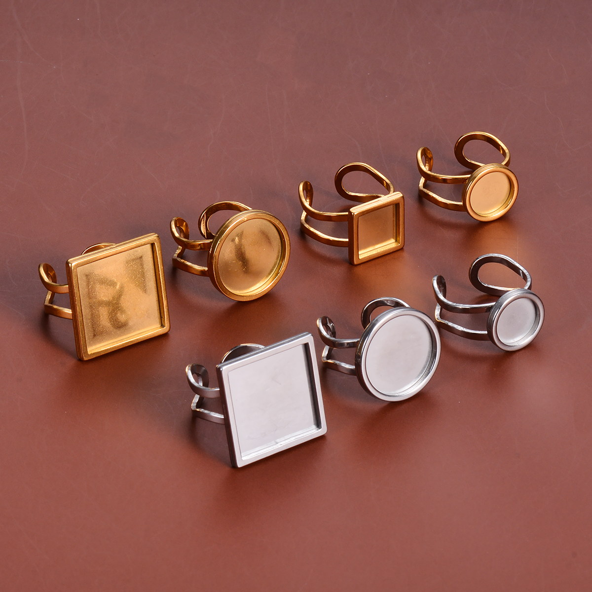 4PCS Stainless Steel Adjustabl - Ring Set Adjustable のレビューと価格