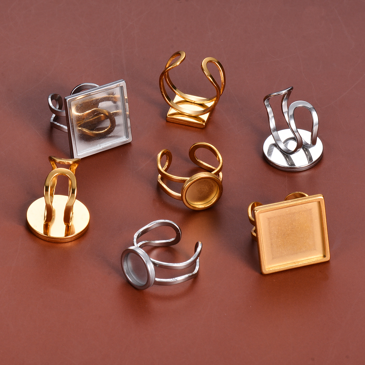 4PCS Stainless Steel Adjustabl - Ring Set Adjustable のレビューと価格