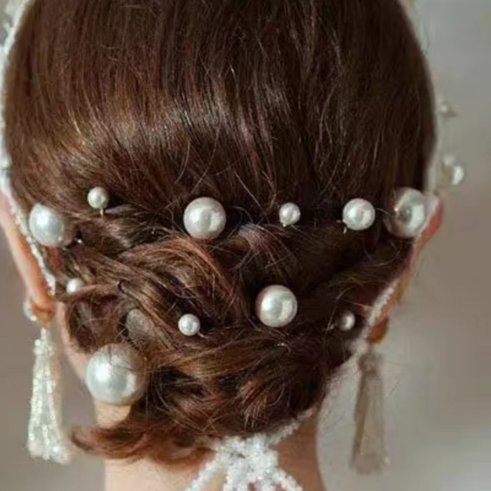 Pearl Crystal Hair Pins Comb S - Pearl Hair Pin のレビューと価格
