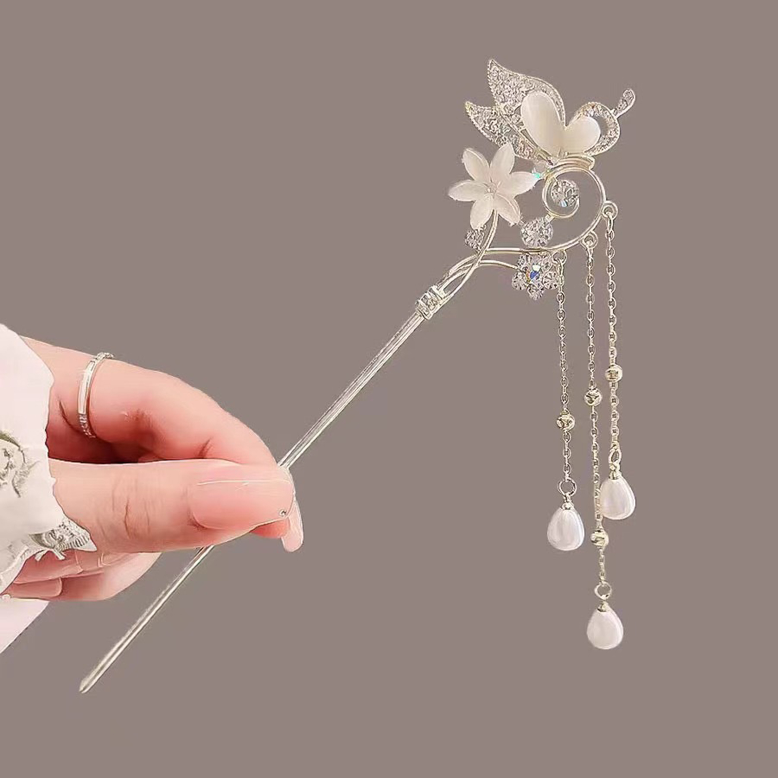Female Hair Stick Hairpin Cat  - Pearl Hair Pin のレビューと価格