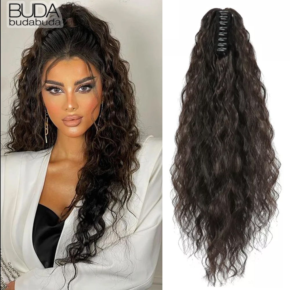 Curly Wavy Ponytail Hair Exten - Hair Claw Clip Set のレビューと価格