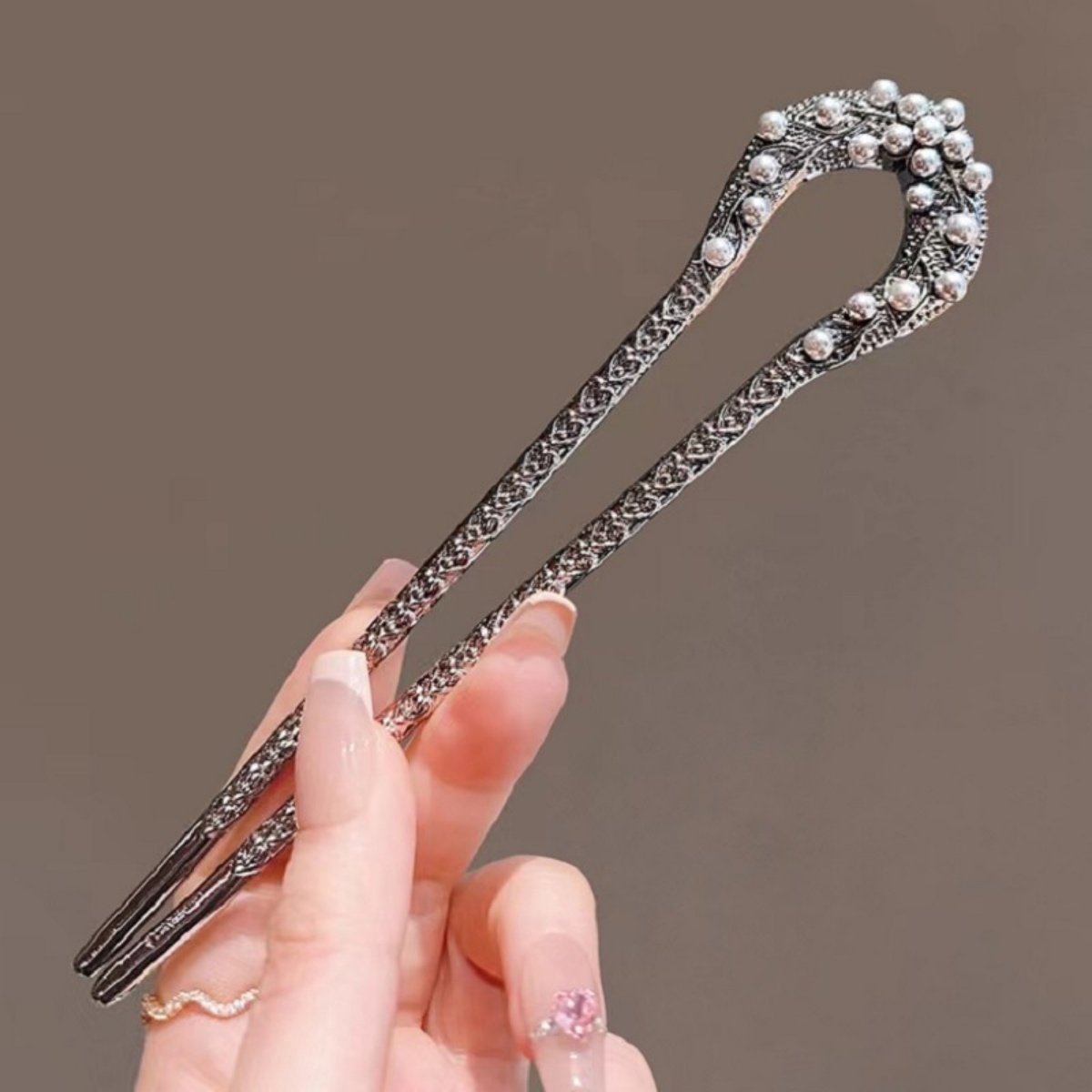 New Pearl U Shaped Hairpin For - Hair Fork Stick のレビューと価格