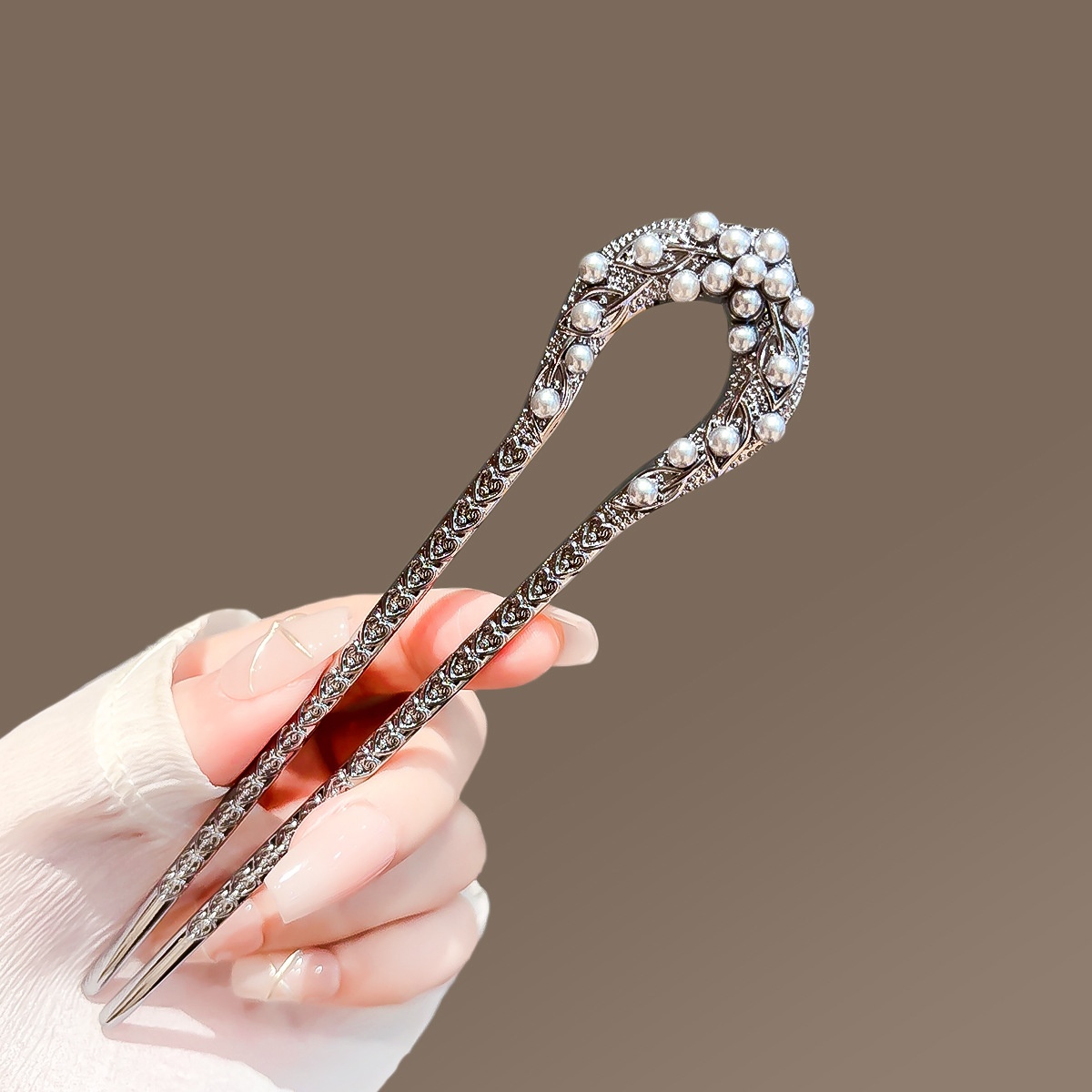 New Pearl U Shaped Hairpin For - Hair Fork Stick のレビューと価格