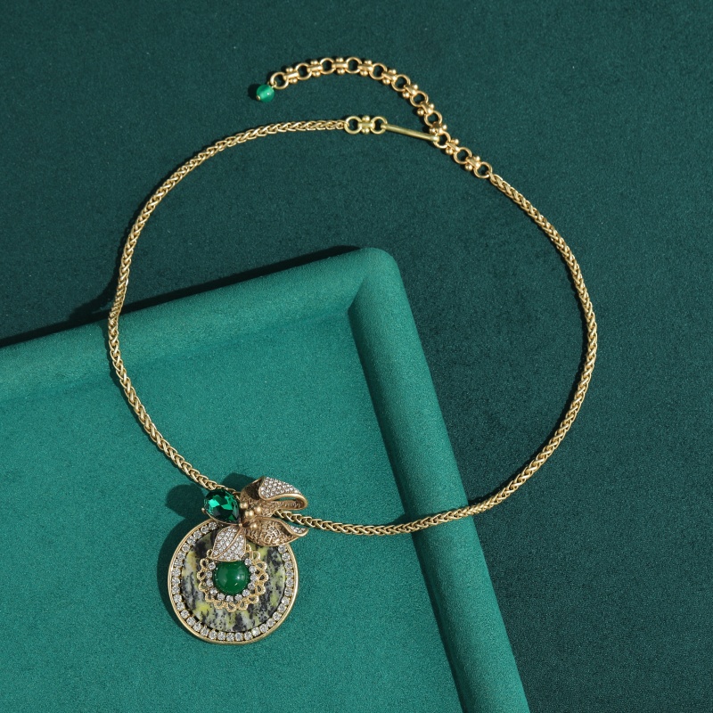 Vintage Round Green Natural St - Women'S Accessories Trends 2026 のレビューと価格
