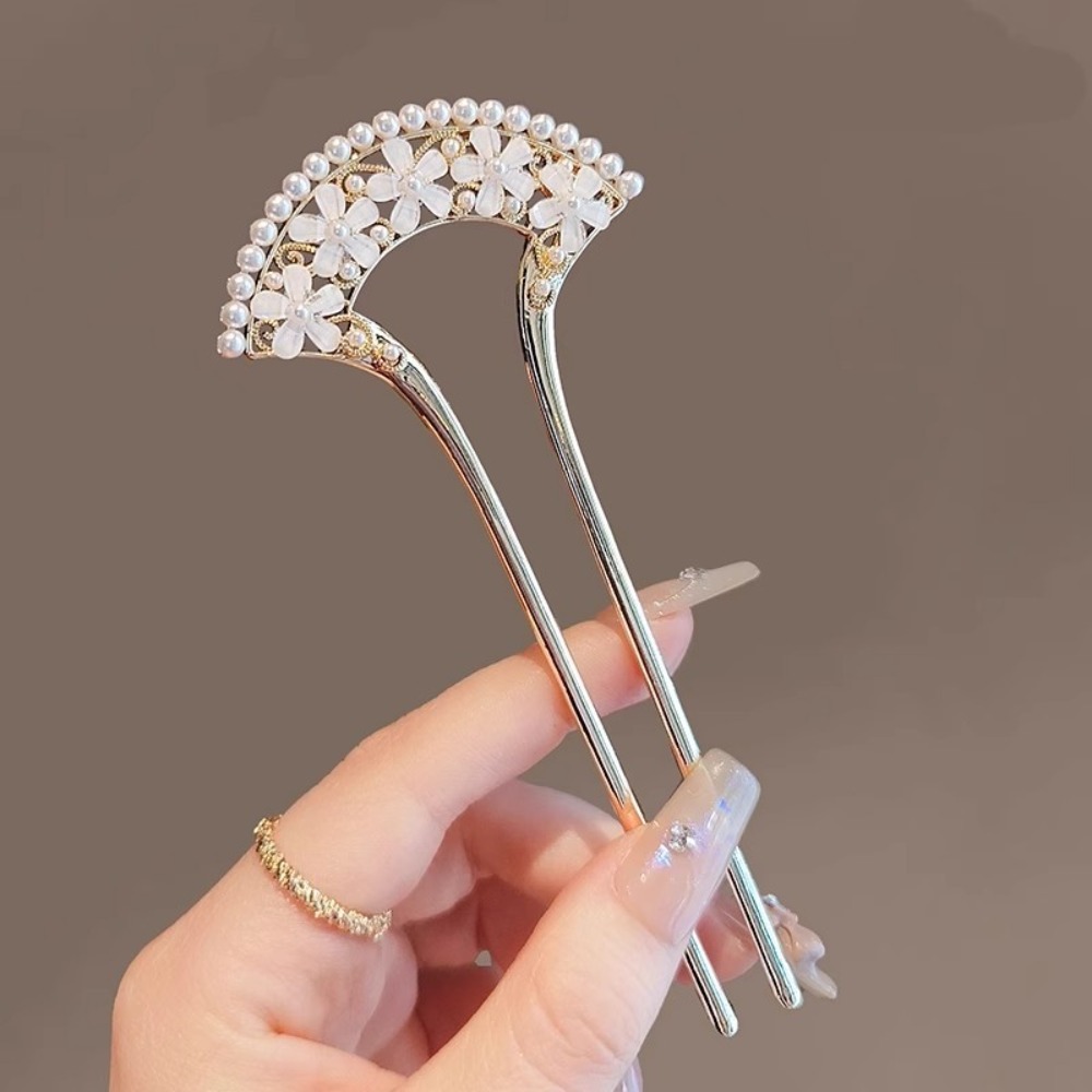 1pc Exquisite Fashion Elegant  - Pearl Hair Pin のレビューと価格
