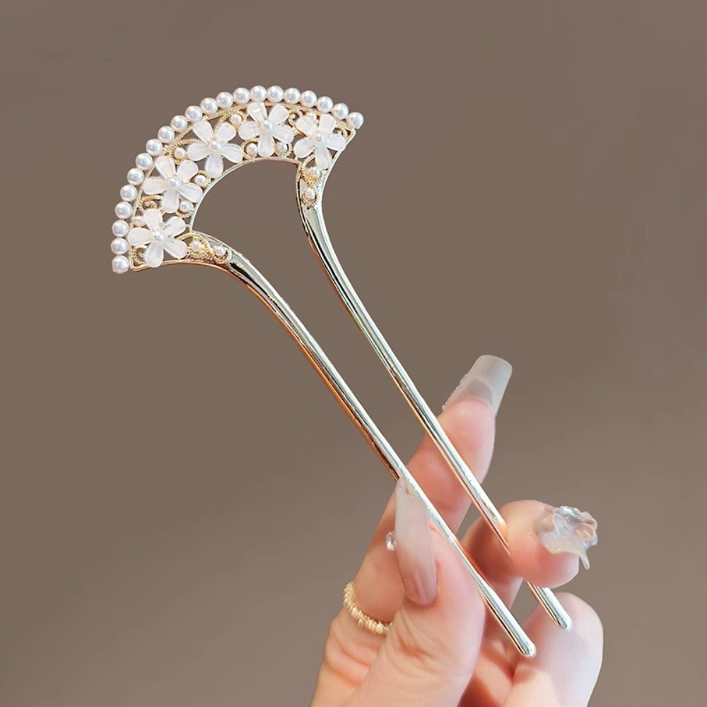 1pc Exquisite Fashion Elegant  - Pearl Hair Pin のレビューと価格
