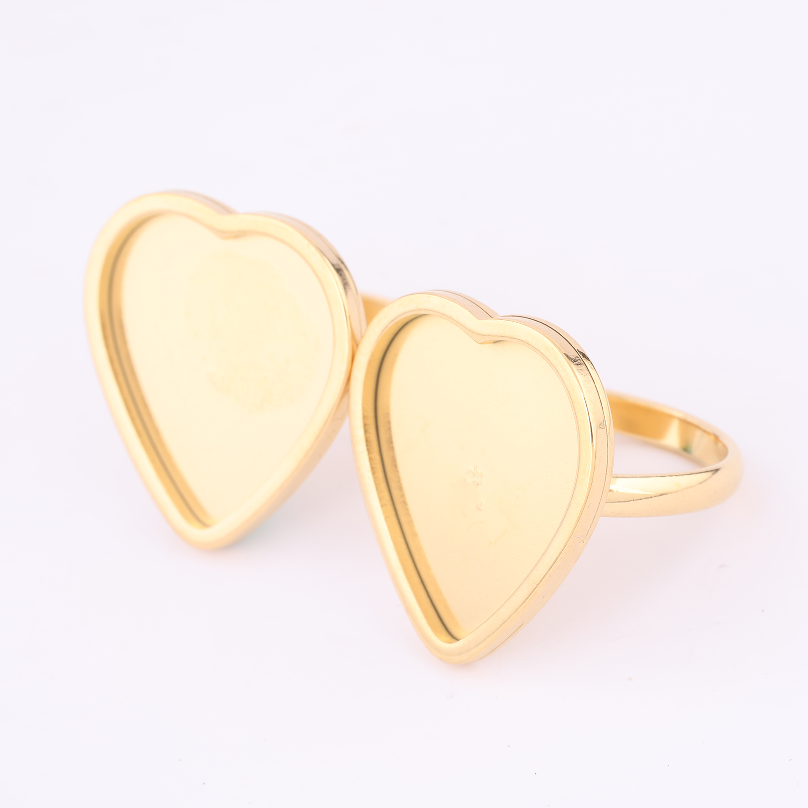 5pcs Stainless Steel Gold Plat - Ring Set Adjustable のレビューと価格