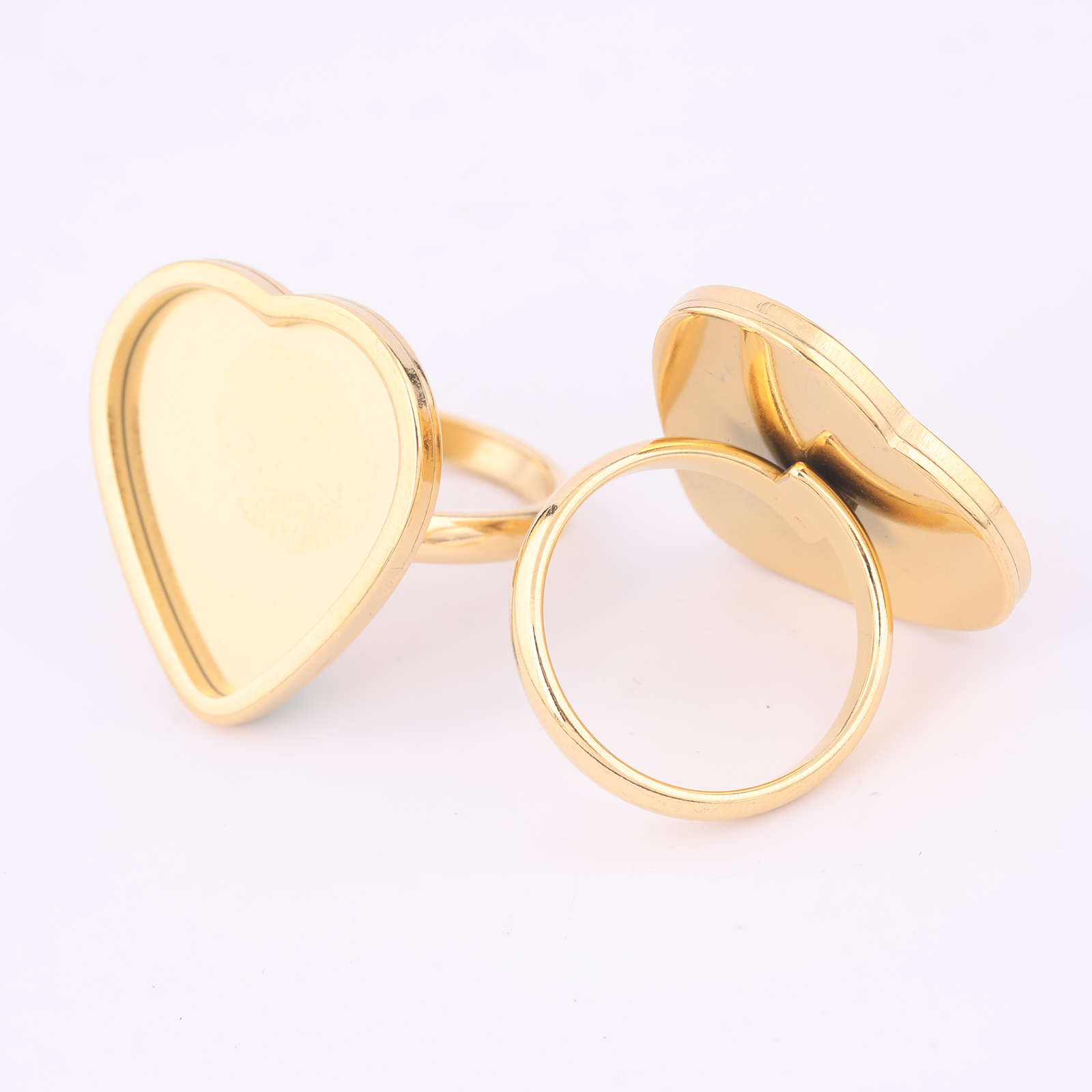 5pcs Stainless Steel Gold Plat - Ring Set Adjustable のレビューと価格