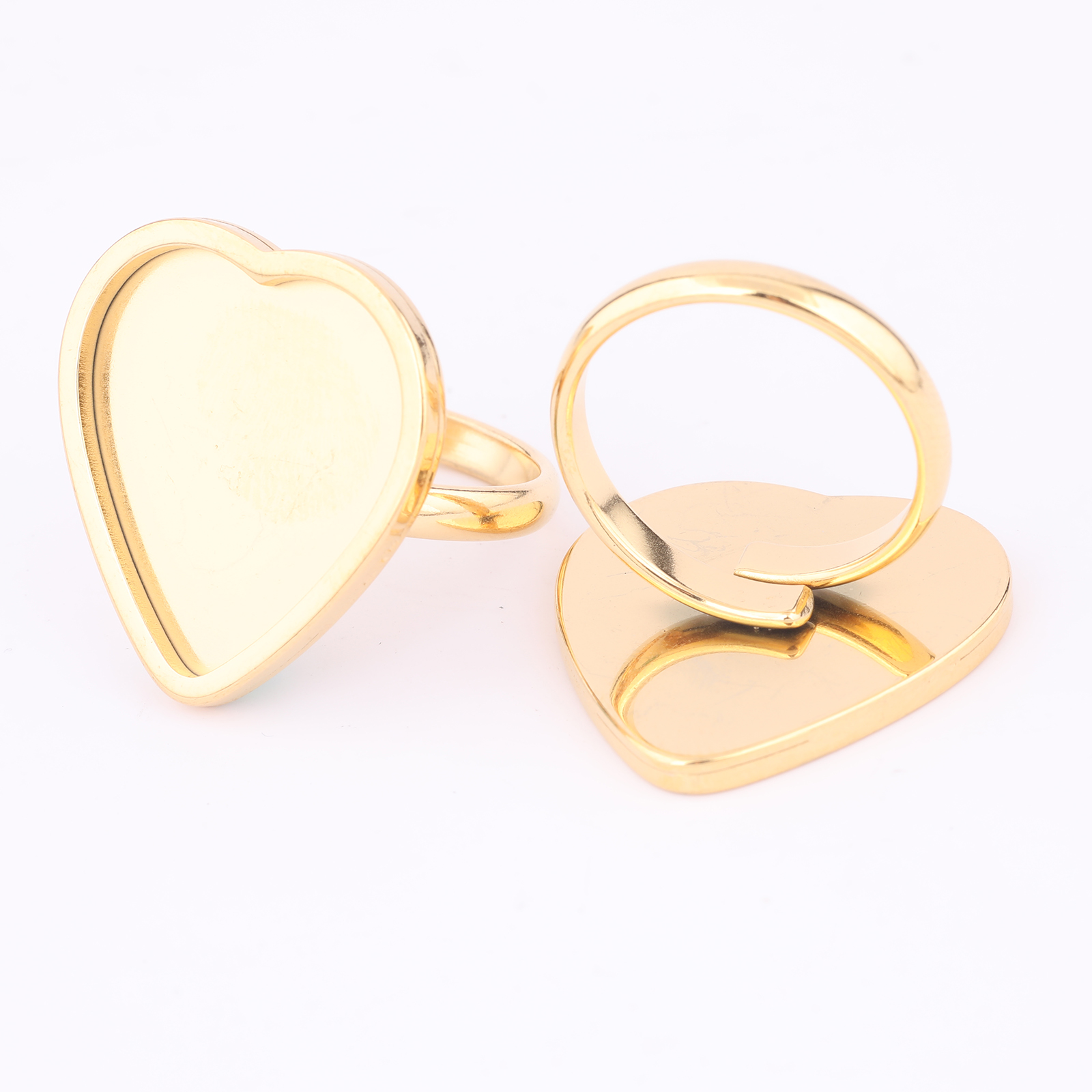 5pcs Stainless Steel Gold Plat - Ring Set Adjustable のレビューと価格