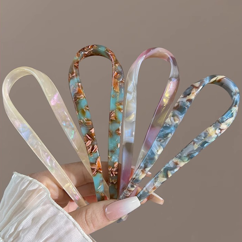 U-Shaped Hair Sticks Acetate A - Hair Fork Stick のレビューと価格
