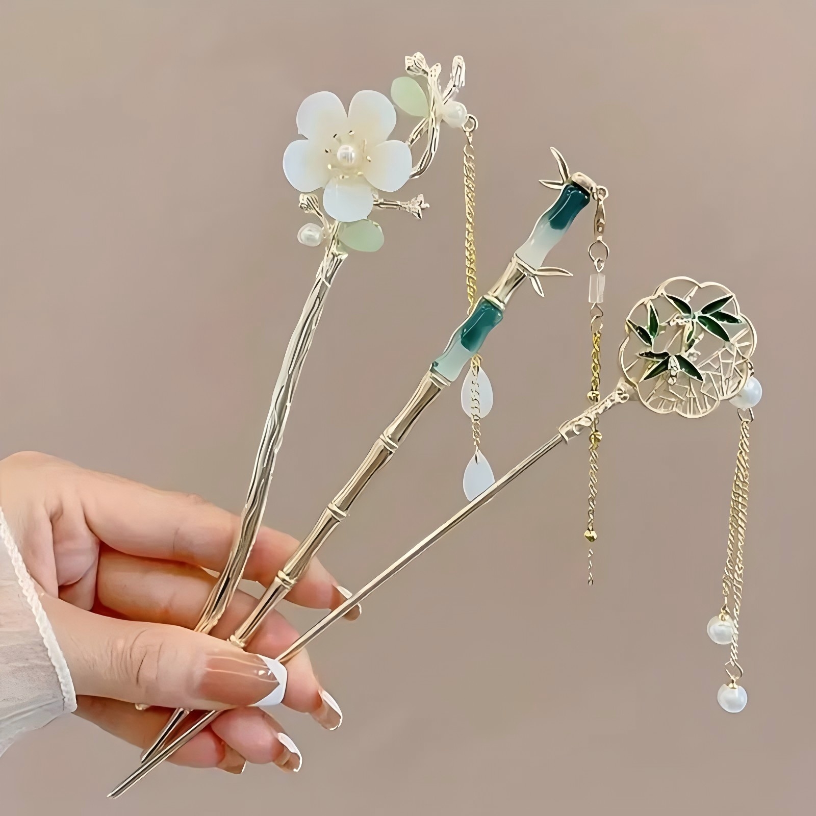 1/6pcs Elegant Chinese Style T - Hair Fork Stick のレビューと価格
