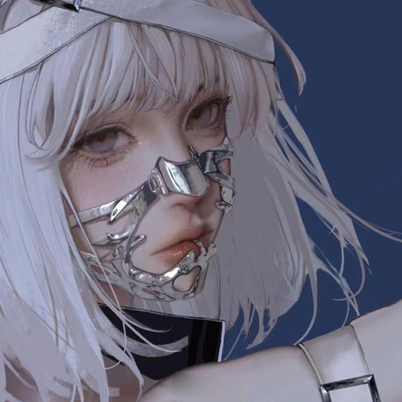 2025 Cyberpunk Visor Chin Meta - Women Accessories Chain のレビューと価格