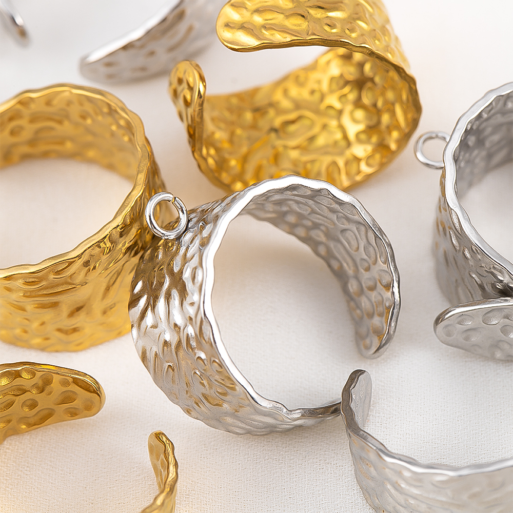 2pcs Stainless Steel 18K Gold  - Ring Set Adjustable のレビューと価格