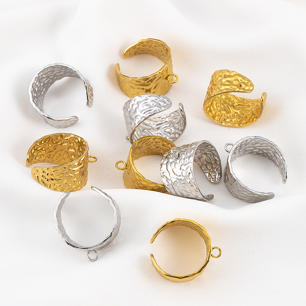 2pcs Stainless Steel 18K Gold  - Ring Set Adjustable のレビューと価格