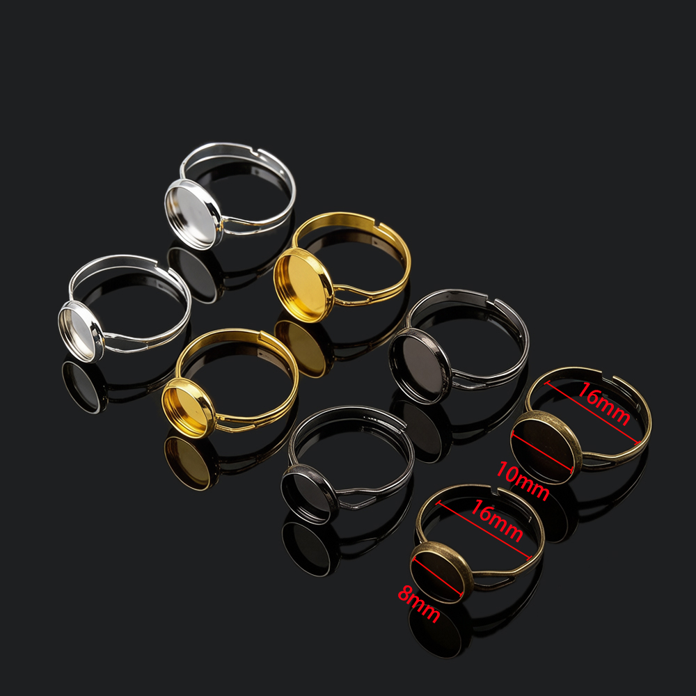 10pcs/lot Adjustable Blank Rin - Ring Set Adjustable のレビューと価格