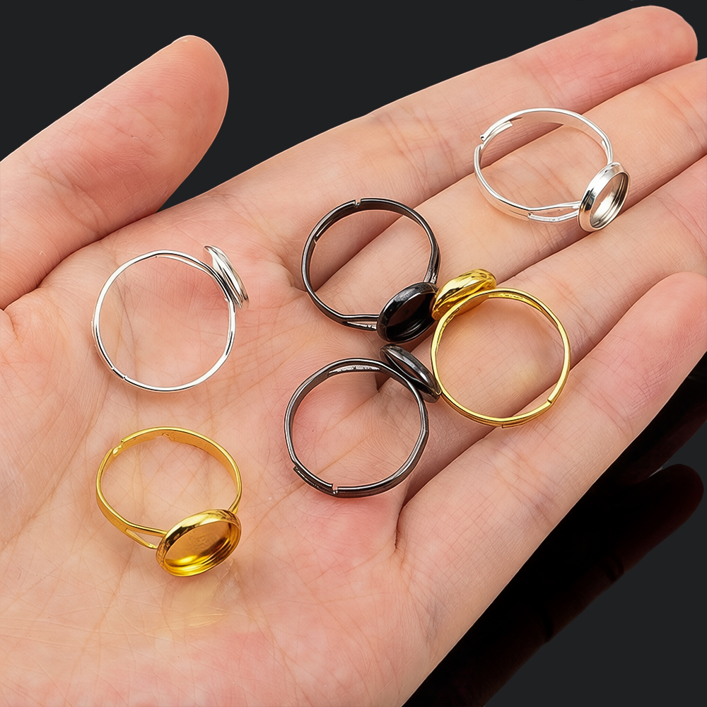 10pcs/lot Adjustable Blank Rin - Ring Set Adjustable のレビューと価格