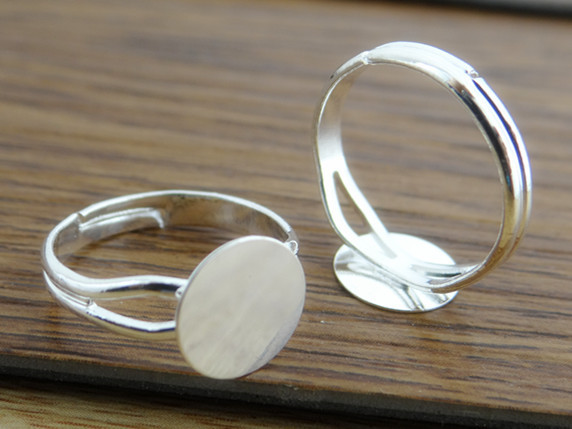 6/8/10/12mm 10pcs Silver Plate - Ring Set Adjustable のレビューと価格