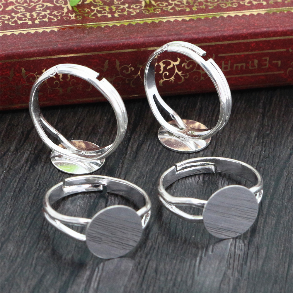 6/8/10/12mm 10pcs Silver Plate - Ring Set Adjustable のレビューと価格