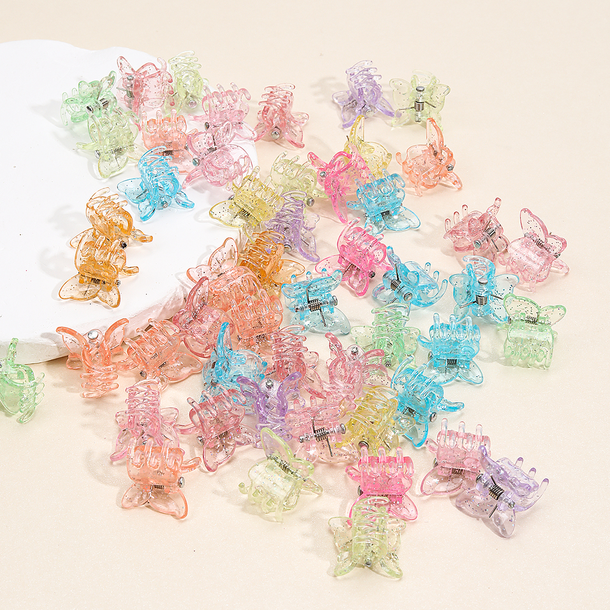 50pcs Mini Transparent Multi-c - Hair Claw Clip Set のレビューと価格