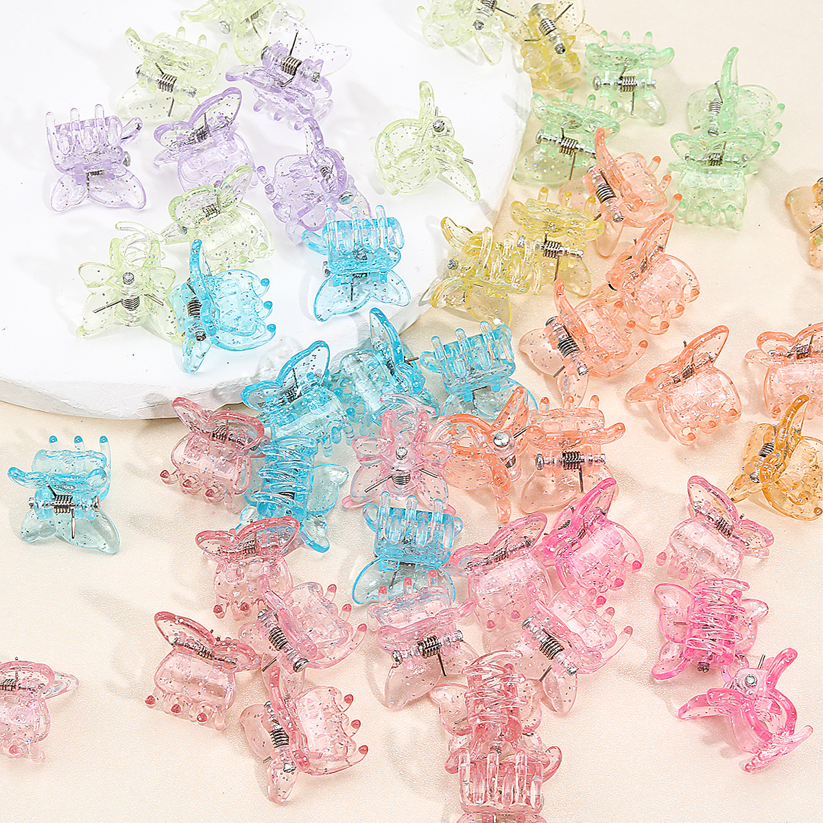 50pcs Mini Transparent Multi-c - Hair Claw Clip Set のレビューと価格