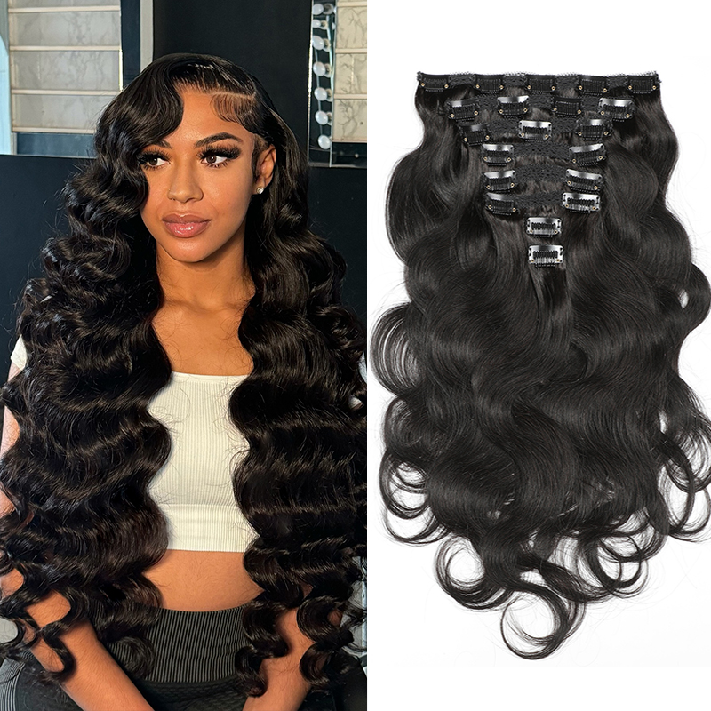 Body Wave Real Human Hair Clip - Women Accessories India のレビューと価格