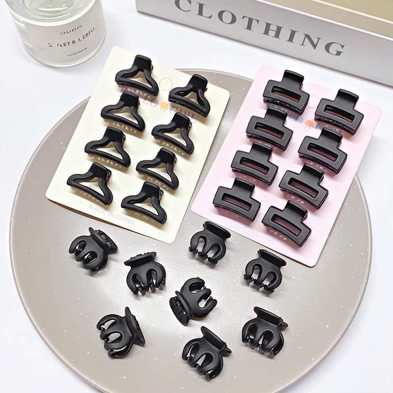 8pcs/set Black Colorful Geomet - Hair Claw Clip Set のレビューと価格