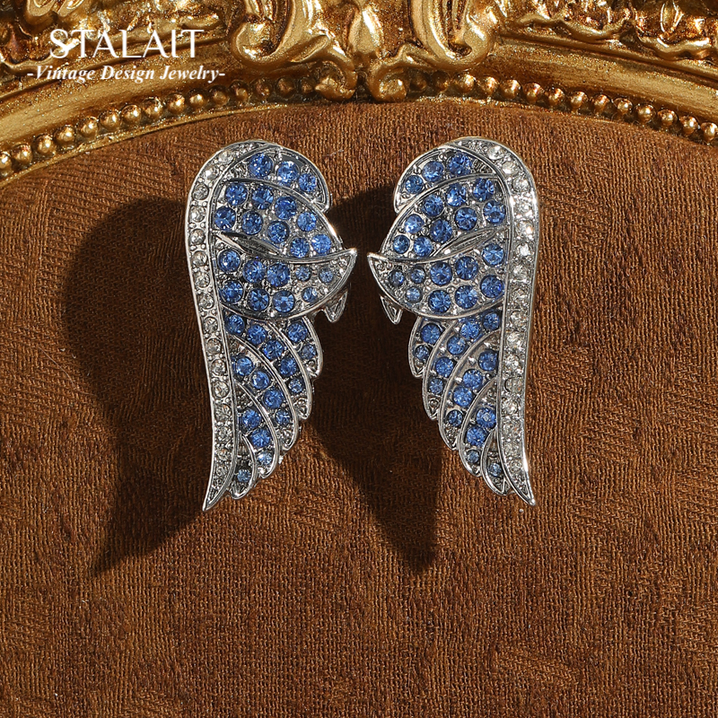 Vintage Angel Wing Blue Earrin - Women'S Accessories Trends 2026 のレビューと価格
