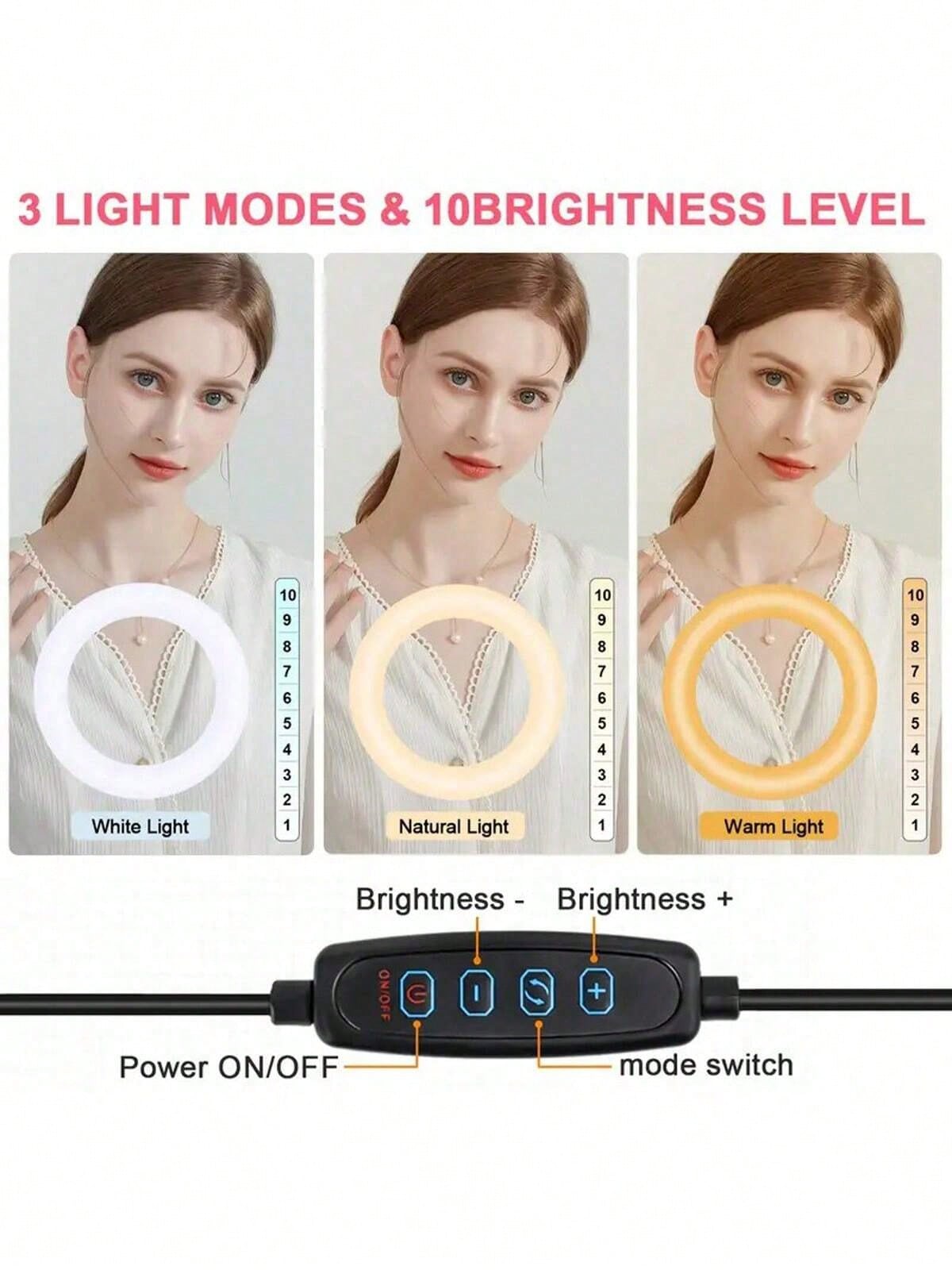 10 Inch LED Selfie Ring Light  - Ring Set Adjustable のレビューと価格