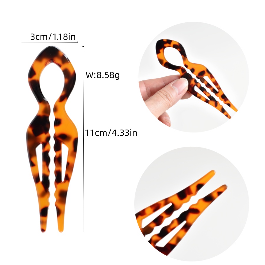 1 PC Acrylic Fish Tail U-shape - Hair Fork Stick のレビューと価格