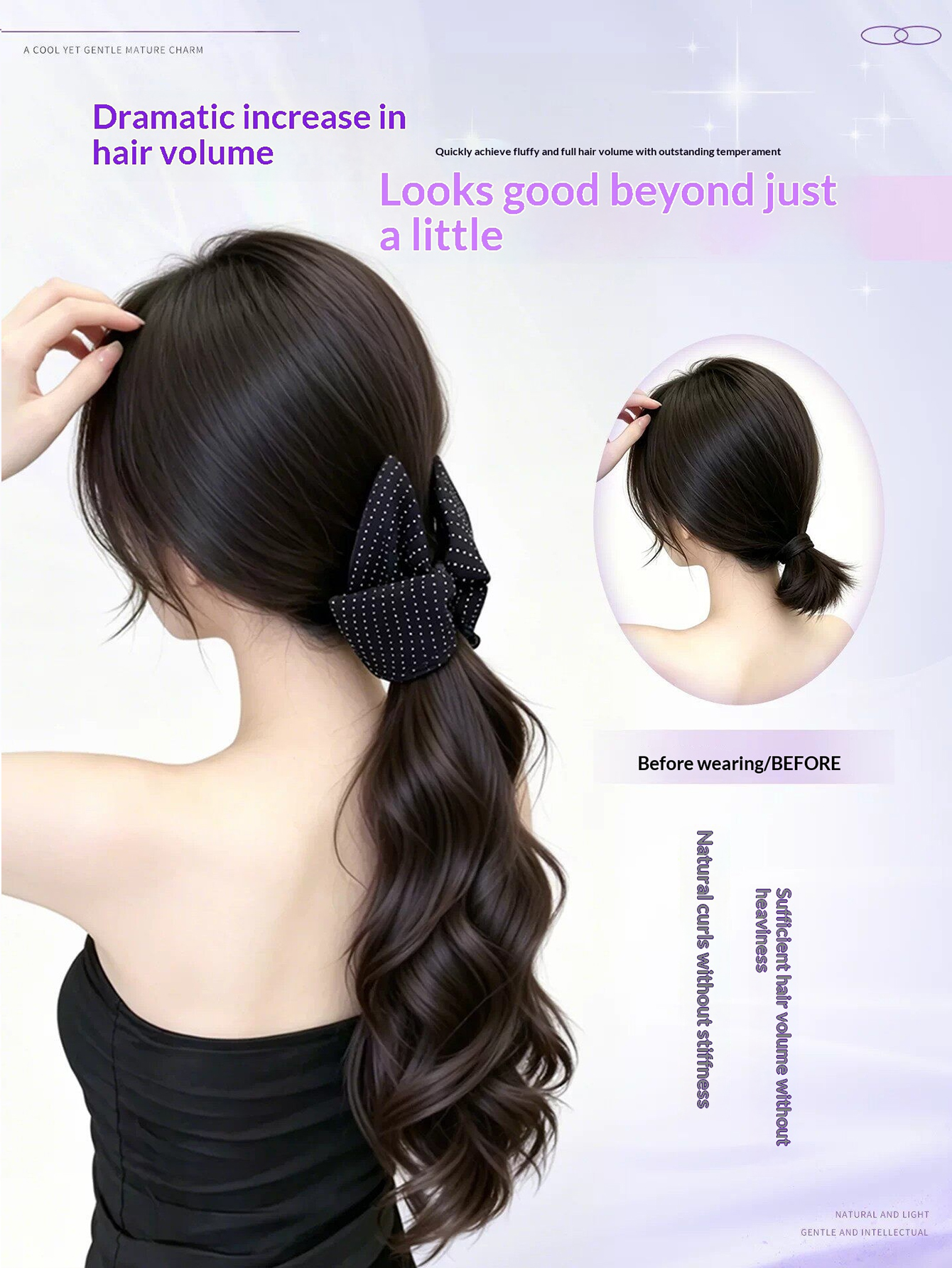 Bow Claw Clip Synthetic Ponyta - Hair Claw Clip Set のレビューと価格