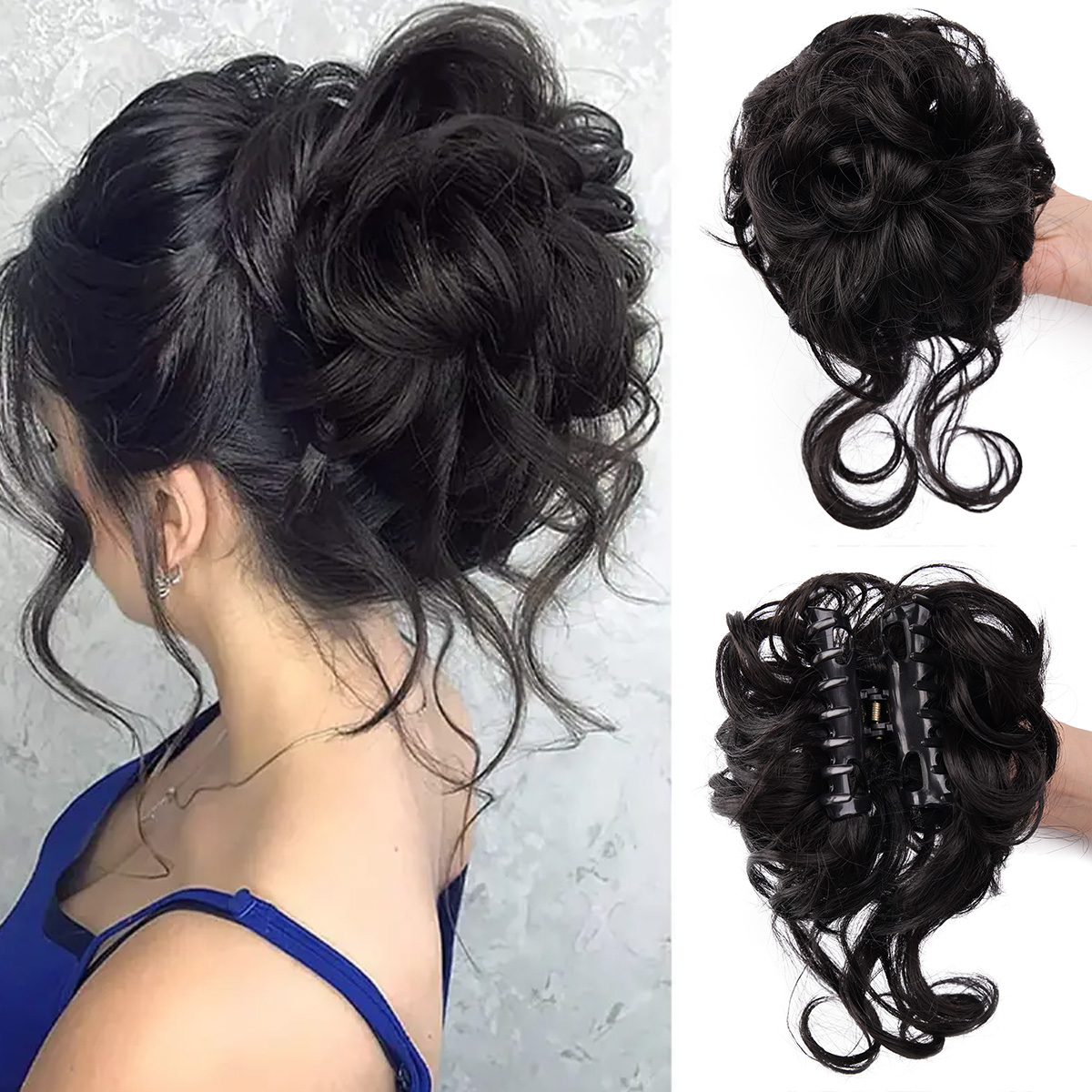 Messy Bun Hair Piece Claw Clip - Hair Claw Clip Set のレビューと価格