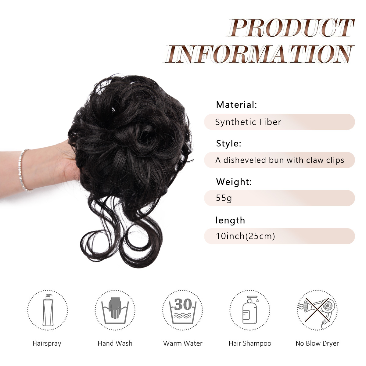 Messy Bun Hair Piece Claw Clip - Hair Claw Clip Set のレビューと価格