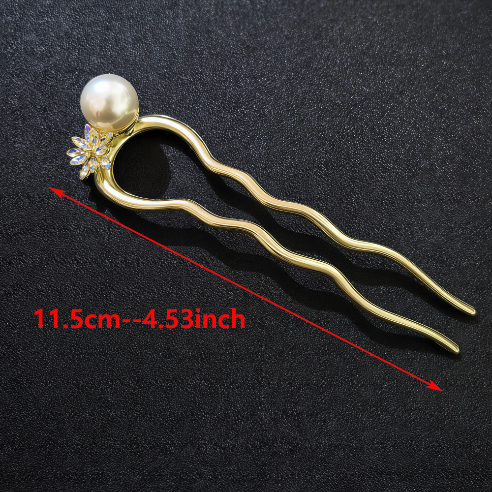 Luxury Metal Hairpins Girls Pe - Pearl Hair Pin のレビューと価格