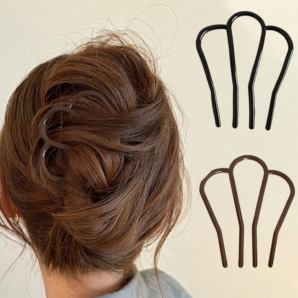 Elegant Soft Acrylic U-Shape H - Hair Fork Stick のレビューと価格