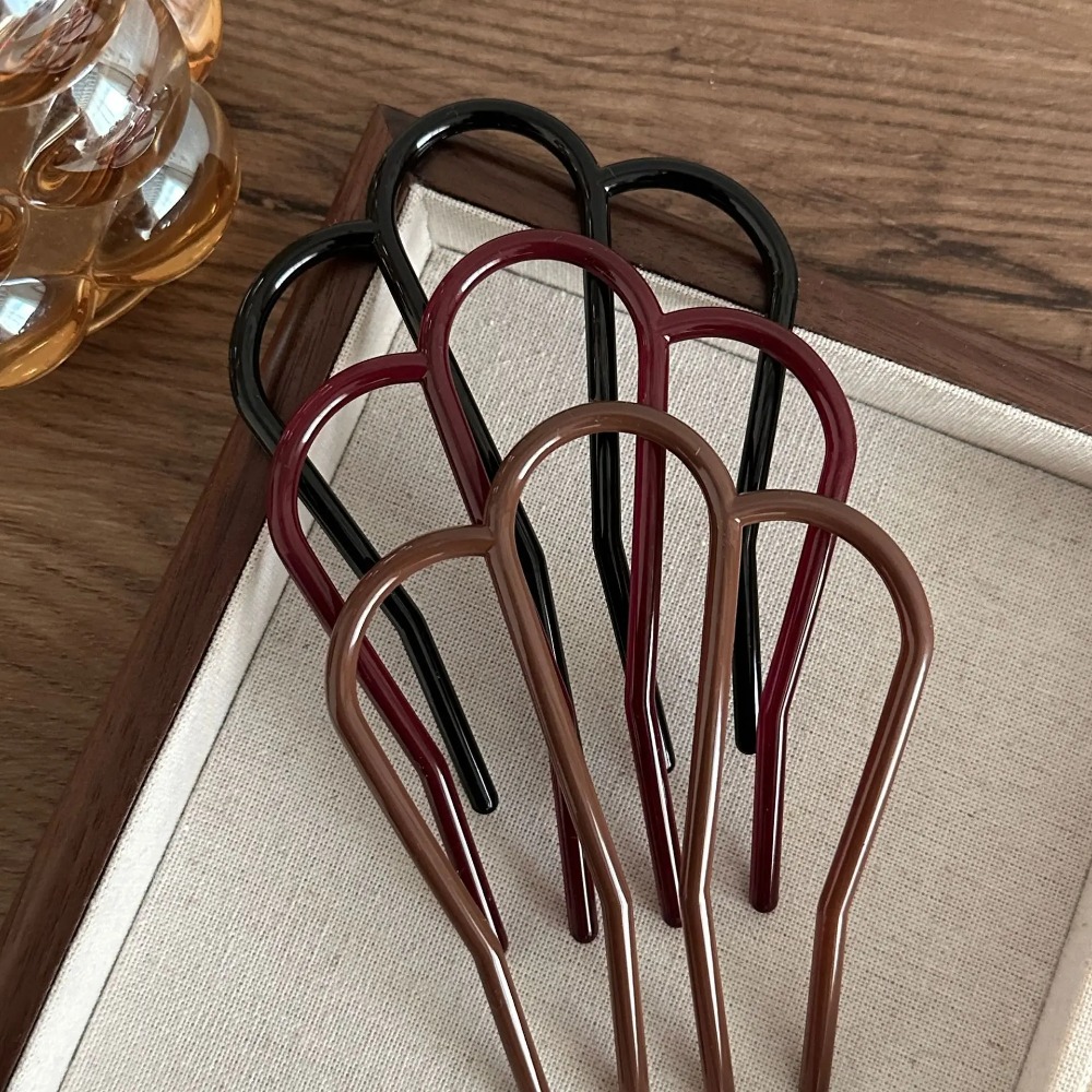 Elegant Soft Acrylic U-Shape H - Hair Fork Stick のレビューと価格