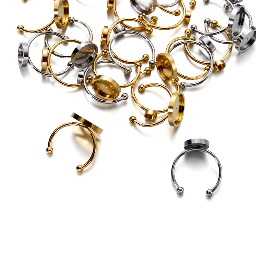 10pcs Adjustable Stainless Ste - Ring Set Adjustable のレビューと価格