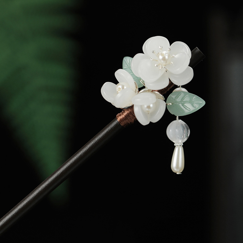 Retro Flower Hairpin With Pear - Pearl Hair Pin のレビューと価格