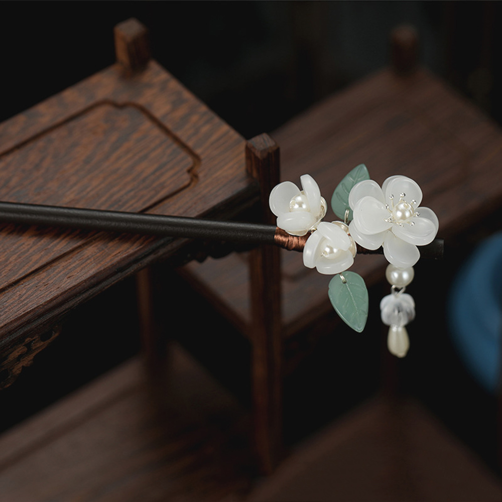 Retro Flower Hairpin With Pear - Pearl Hair Pin のレビューと価格