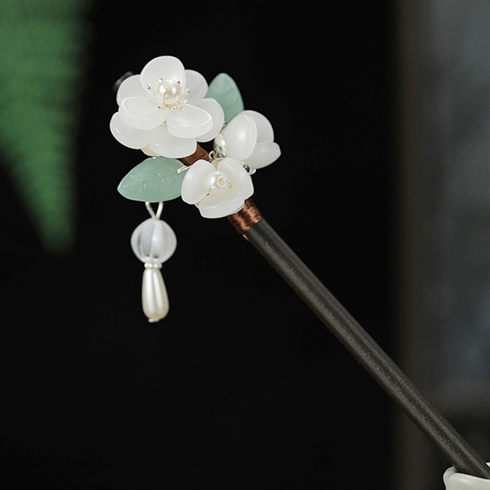 Retro Flower Hairpin With Pear - Pearl Hair Pin のレビューと価格
