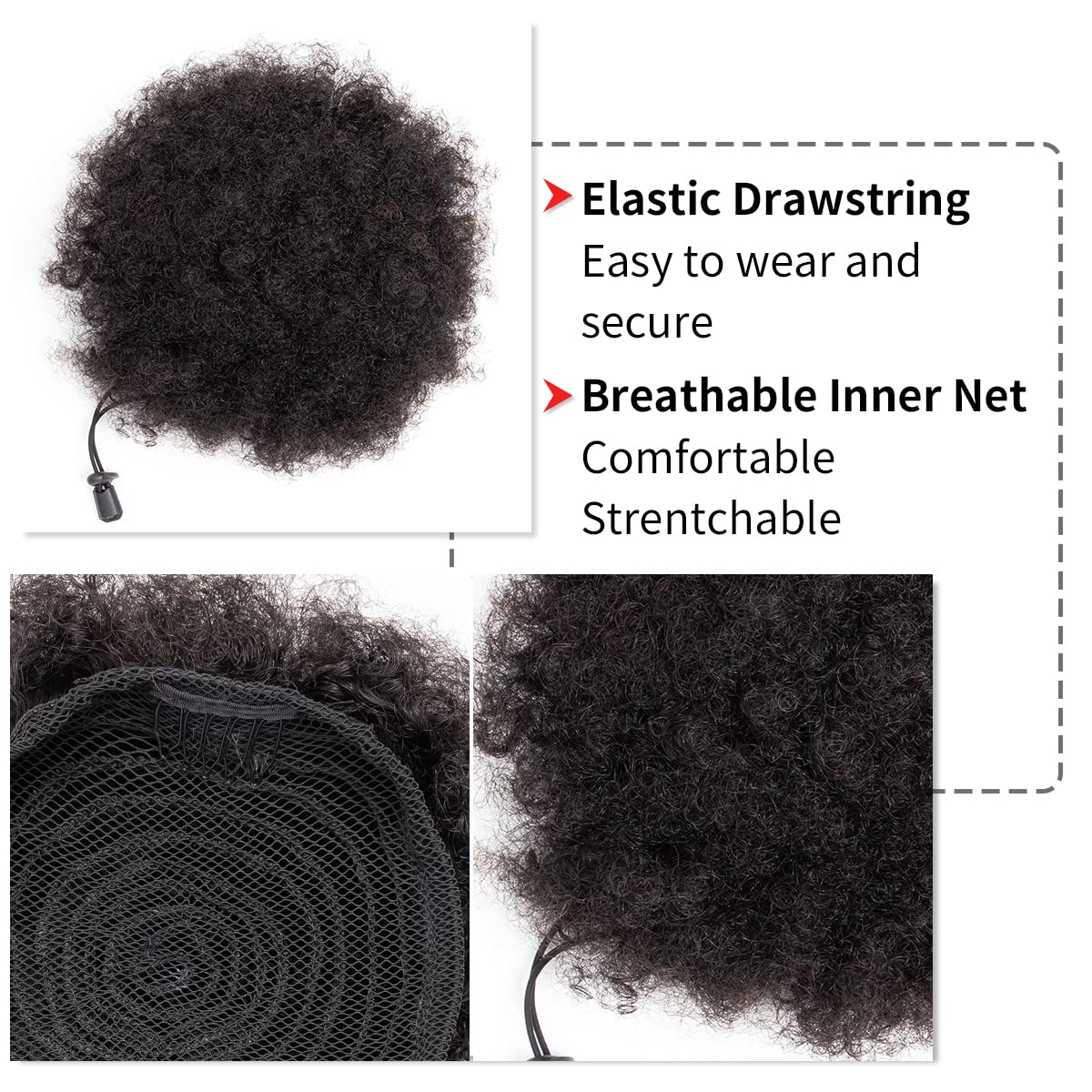 Afro Kinky Puffs 100% Human Ha - Women Accessories India のレビューと価格